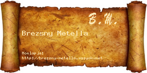 Brezsny Metella névjegykártya